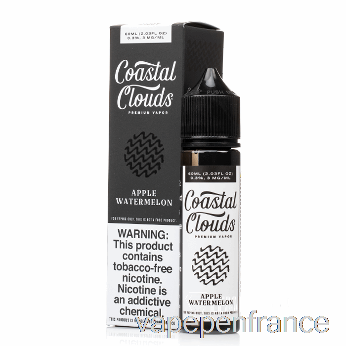 Pomme Pastèque - Nuages ​​côtiers Co. - Stylo Vape 60 Ml 0 Mg